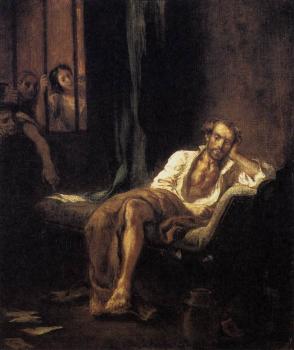 Eugene Delacroix : Tasso in the Madhouse